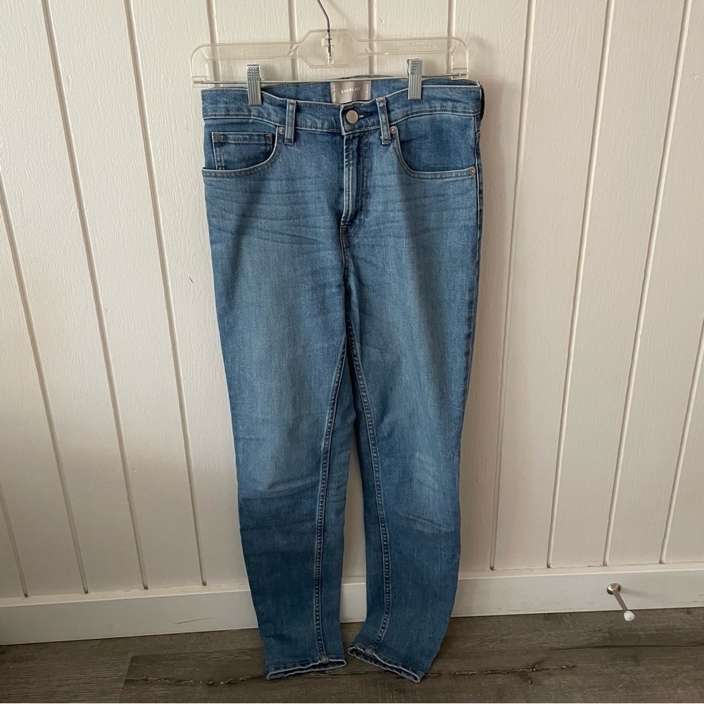 Everlane High-Rise Medium Wash Cotton Blend Jeans